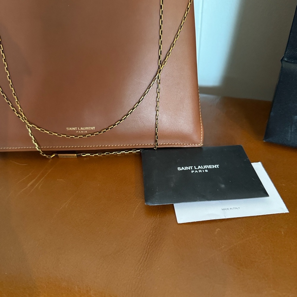 Saint Laurent Shoulder Bag with Gold Chain Strap